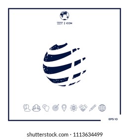 Earth logo with grunge effect