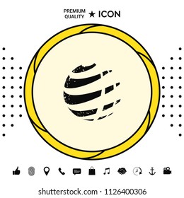 Earth logo with grunge effect