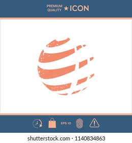 Earth logo with grunge effect