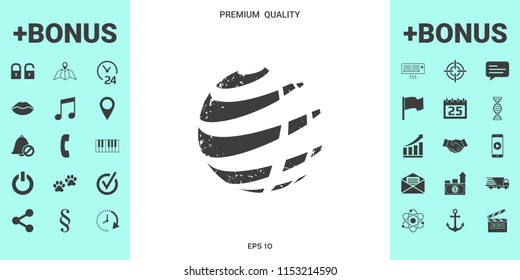 Earth logo with grunge effect