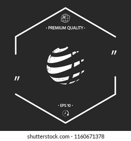 Earth logo with grunge effect