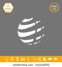 Earth logo with grunge effect