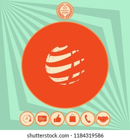 Earth logo with grunge effect