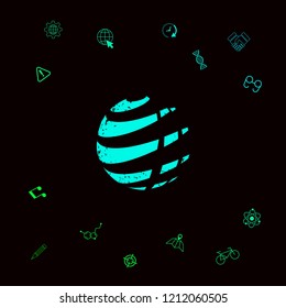 Earth logo with grunge effect