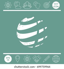 Earth logo with grunge effect