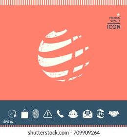 Earth logo with grunge effect