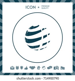 Earth logo with grunge effect