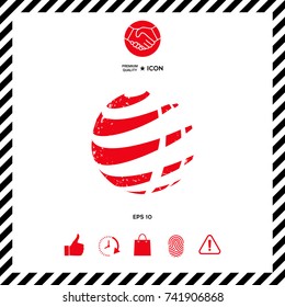 Earth logo with grunge effect