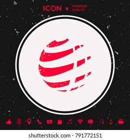 Earth logo with grunge effect