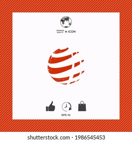 Logotipo de la Tierra con efecto grueso. Elemento para su diseño