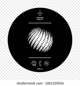 Earth logo - grunge effect. Graphic elements for your design