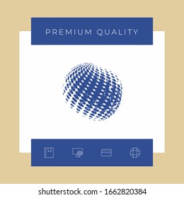 Earth logo - grunge effect. Graphic elements for your design