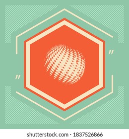 Earth logo - grunge effect. Graphic elements for your design