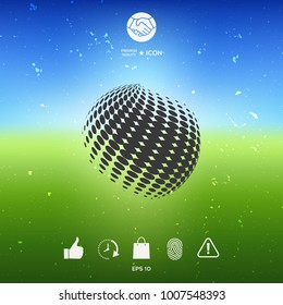 Earth logo - halftone effect