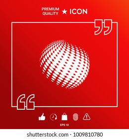 Earth logo - halftone effect
