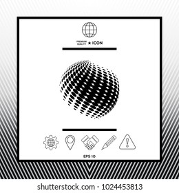 Earth logo - halftone effect