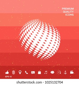 Earth logo - halftone effect