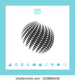 Earth logo - halftone effect