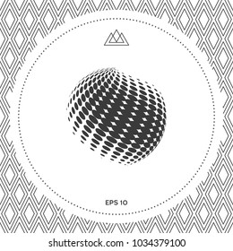 Earth logo - halftone effect