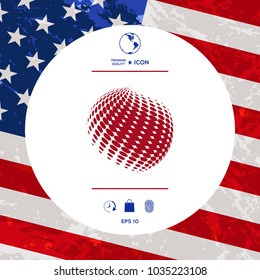 Earth logo - halftone effect