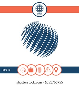 Earth logo - halftone effect