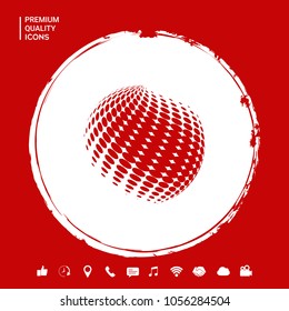 Earth logo - halftone effect