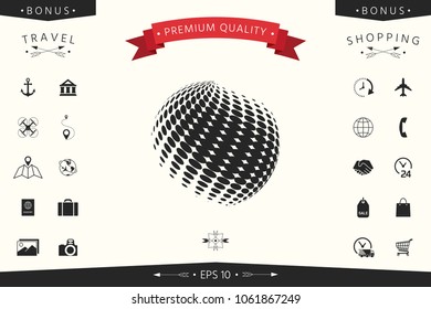 Earth logo - halftone effect