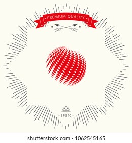 Earth logo - halftone effect