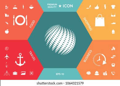 Earth logo - halftone effect