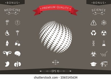 Earth logo - halftone effect