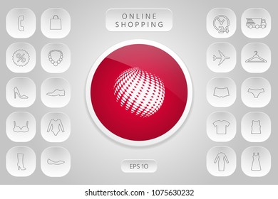 Earth logo - halftone effect