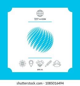 Earth logo - halftone effect