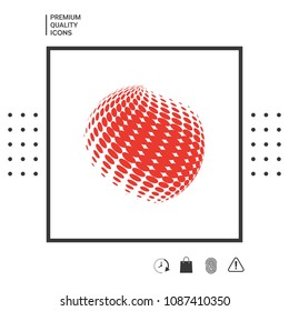 Earth logo - halftone effect