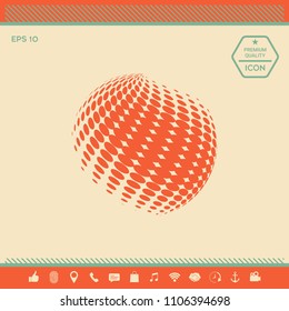 Earth logo - halftone effect