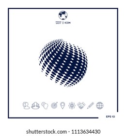 Earth logo - halftone effect
