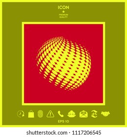 Earth logo - halftone effect
