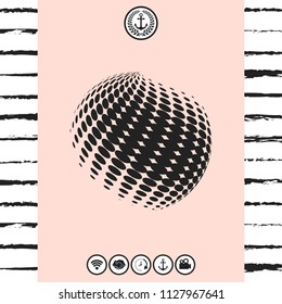 Earth logo - halftone effect