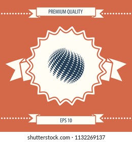 Earth logo - halftone effect