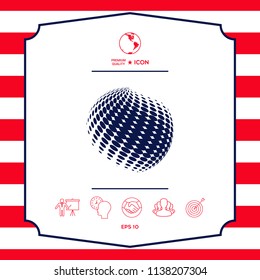 Earth logo - halftone effect
