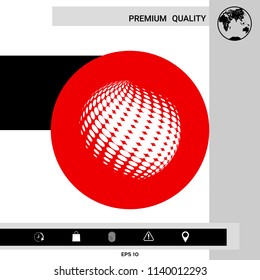 Earth logo - halftone effect