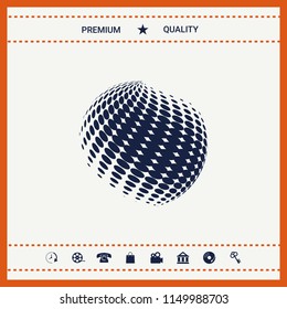 Earth logo - halftone effect