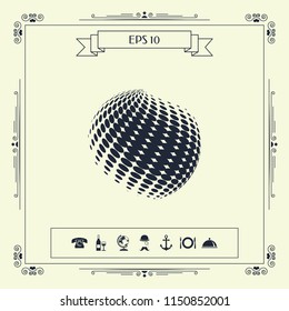 Earth logo - halftone effect