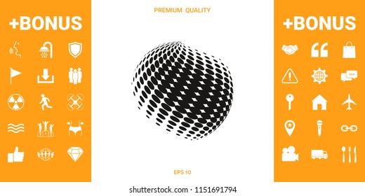 Earth logo - halftone effect