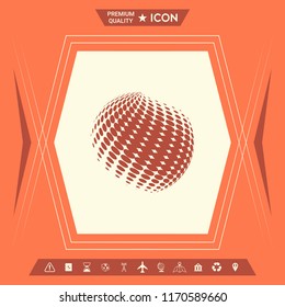 Earth logo - halftone effect