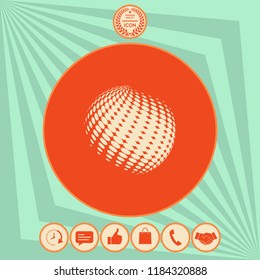 Earth logo - halftone effect