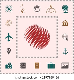 Earth logo - halftone effect