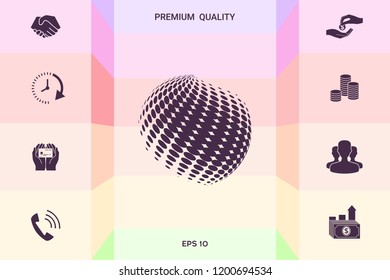 Earth logo - halftone effect
