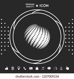Earth logo - halftone effect
