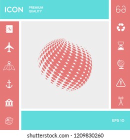 Earth logo - halftone effect