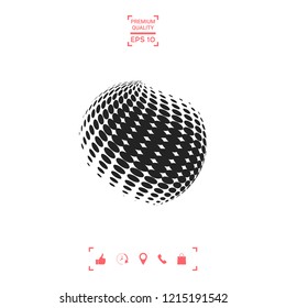 Earth logo - halftone effect